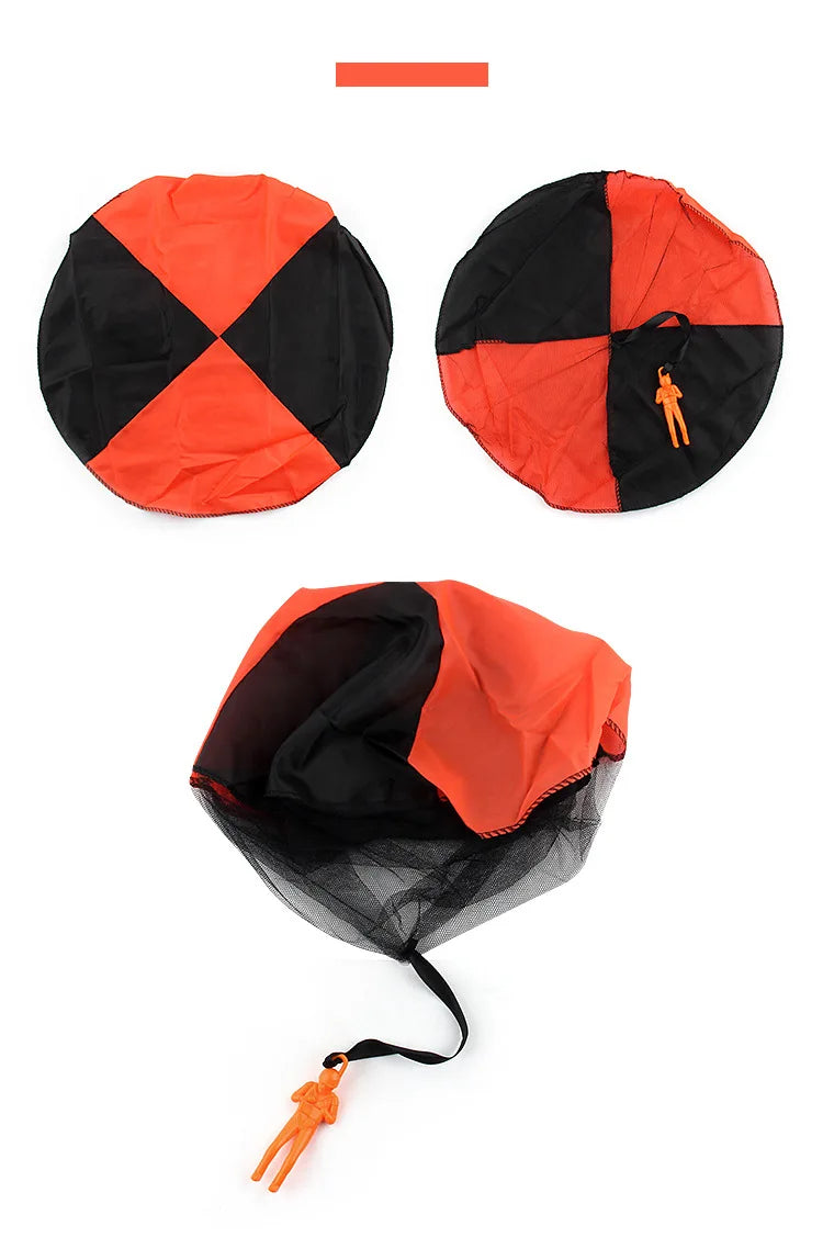 1pcs Hand Throwing Parachute Kids Outdoor Funny Toys Game Play Toys for Children Fly Parachute Sport with Mini Soldier Toys