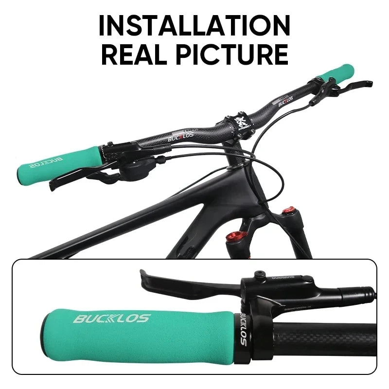 BUCKLOS Mtb Bicycle Grips Sponge Shock-absorbing Cycling Handlebar Sleeve Antislip Bike Handlebar Grip Comfort BMX Parts