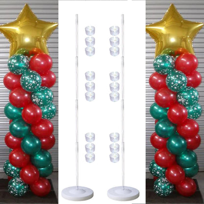 1/2set Adjustable Balloon Column Stand Metal Balloon Stand Holder with Plastic Base for Wedding Decor Birthday Baby Shower Party