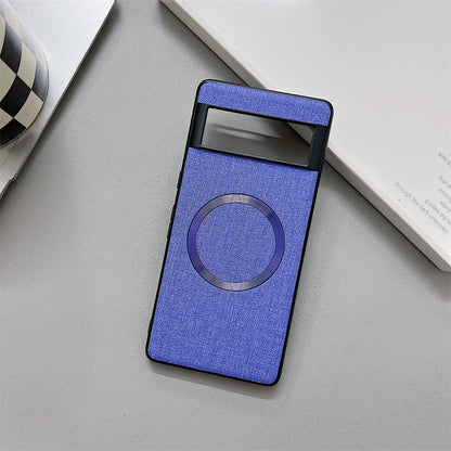 Luxury Business Magnetic Wireless Charging Case for Google Pixel 9 ProXL 6 7 8 Pro 6XL 5A 6A 8A Magsafe Linen Leather Slim Cover