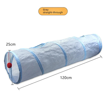 650g Rainbow Cat Toy Tunnel Playground Cats Scratching Running Interactive Teaser Toy Kittens Adult Cats