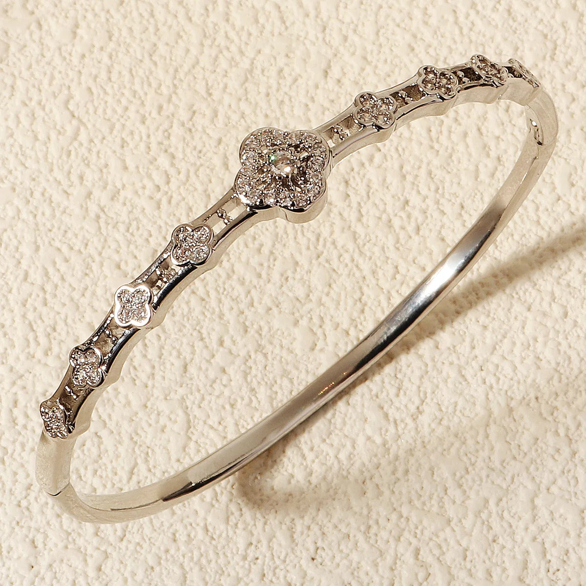 Copper With Zirconium Opening Female Simple Trendy Bracelet Women's Stainless Steel Jewelry Luxury Gifts for Girlfriends