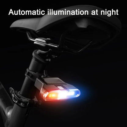 Bicycle Tail Light USB Rechargeable Bike Taillight Solar Power Long Endurance Cycling Rear Lamp Bright Mtb Warning Flashlight