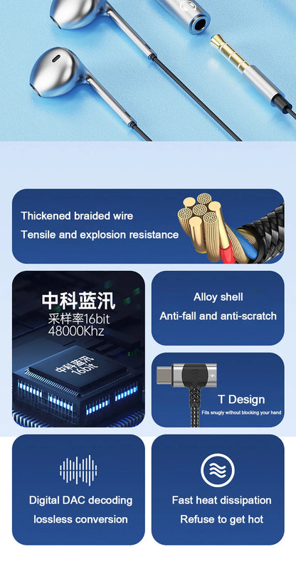 2 in 1 USB C Splitter PD Fast Charger Cable Type C to 3 5 Jack Audio Adapter For Samsung S24 S23 S22 S21 Ultra A54 A53 iPhone 15